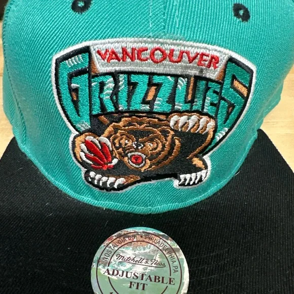 Mitchell & Ness Teal and Black Vancouver Grizzlies Embroidered Snapback - Picture 6 of 7
